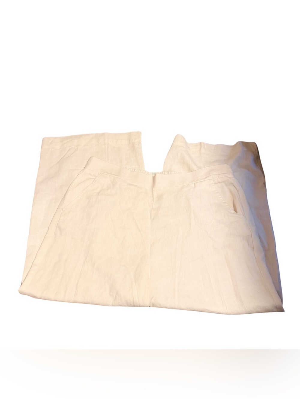Kensie Jeans Cream Linen Blend Casual Pants